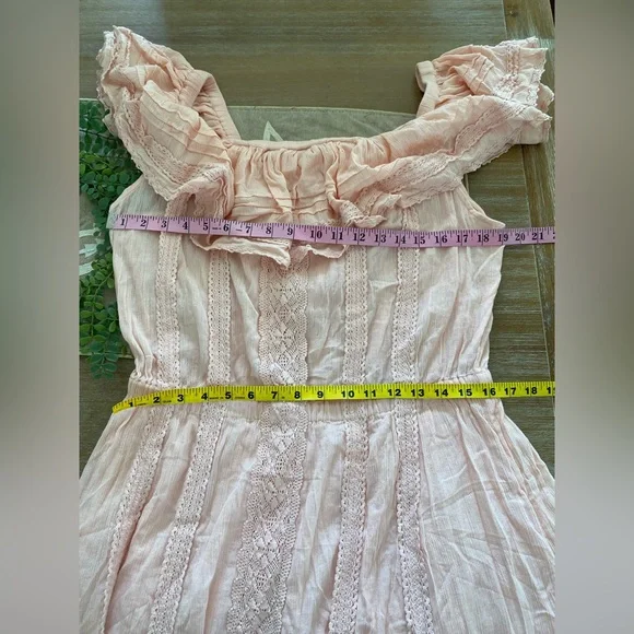 Free People X SPELL Cassie Lace gown in Petal Size XL - Picture 13 of 15